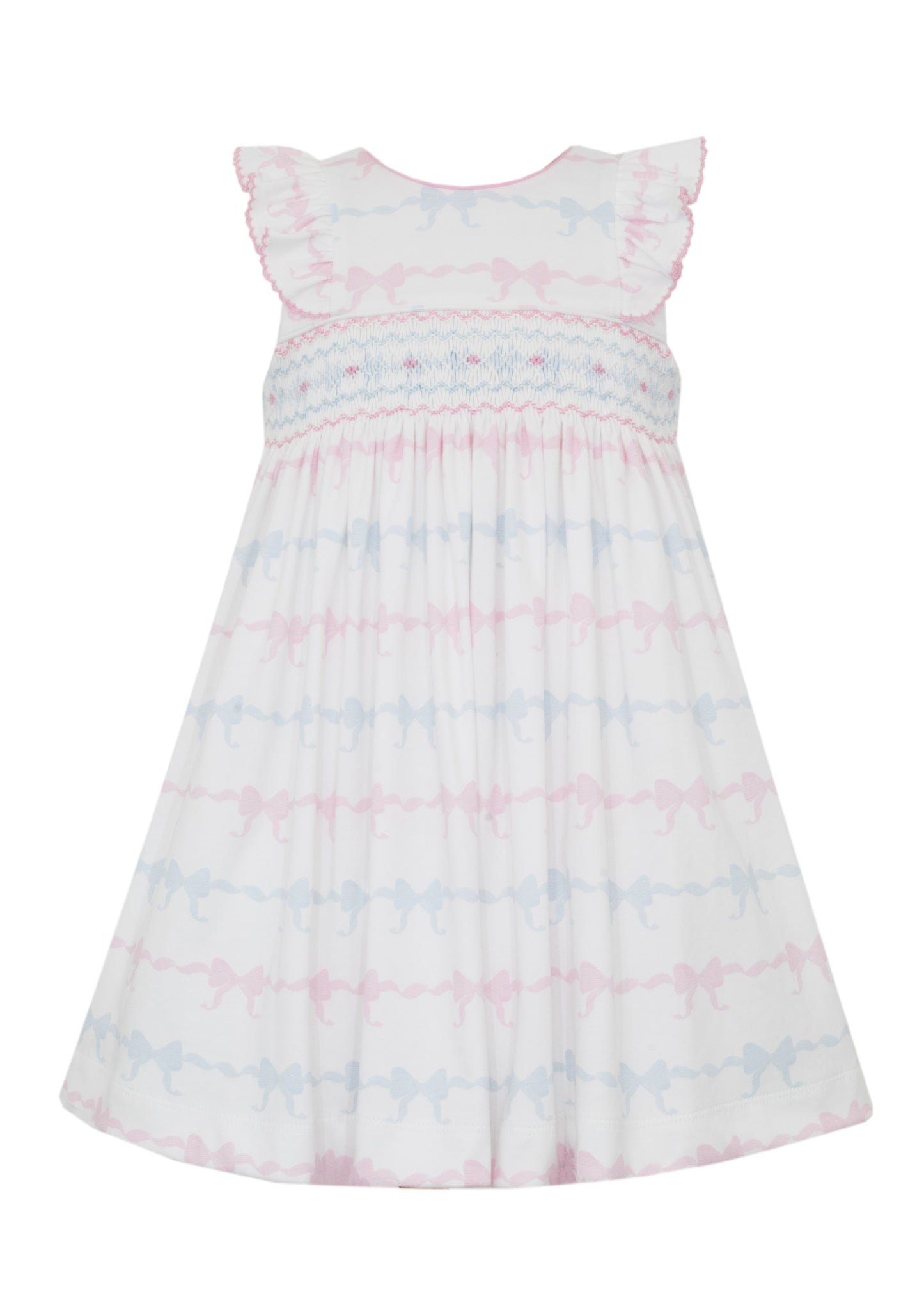 Petit Bebe Pink and Blue Bows Dress