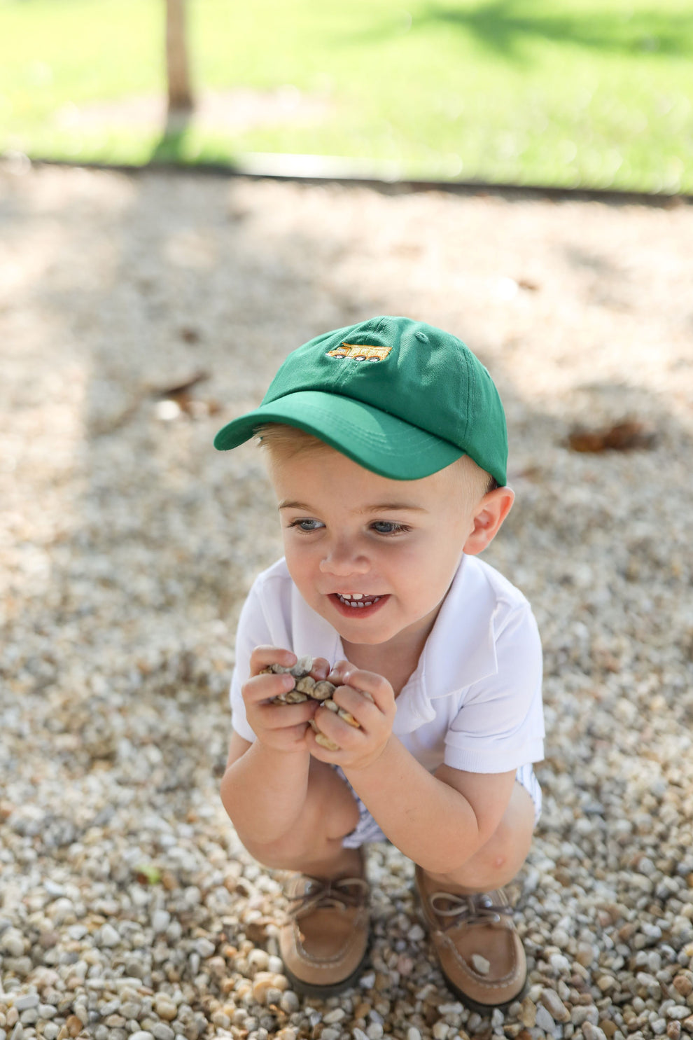 Bits & Bows Dump Truck Baseball Hat (Boys)