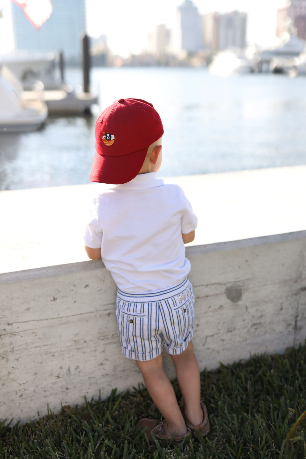 Bits & Bows Pirate Ship Baseball Hat (Boys)