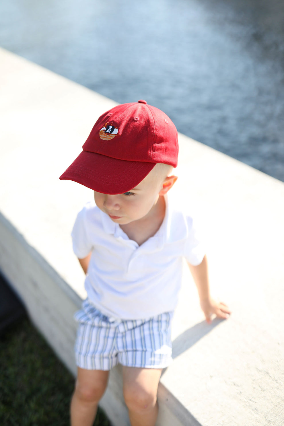 Bits & Bows Pirate Ship Baseball Hat (Boys)