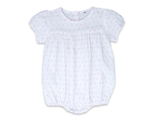 Lullaby Set White with Pink Swiss Dot Bubble
