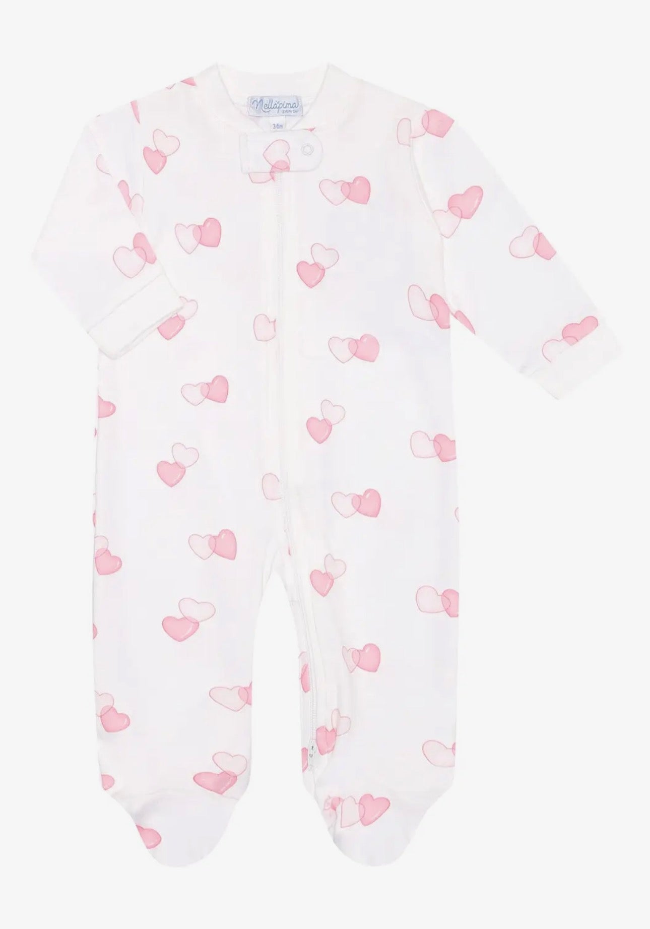 Nella Pima Pink Sweetheart Footie