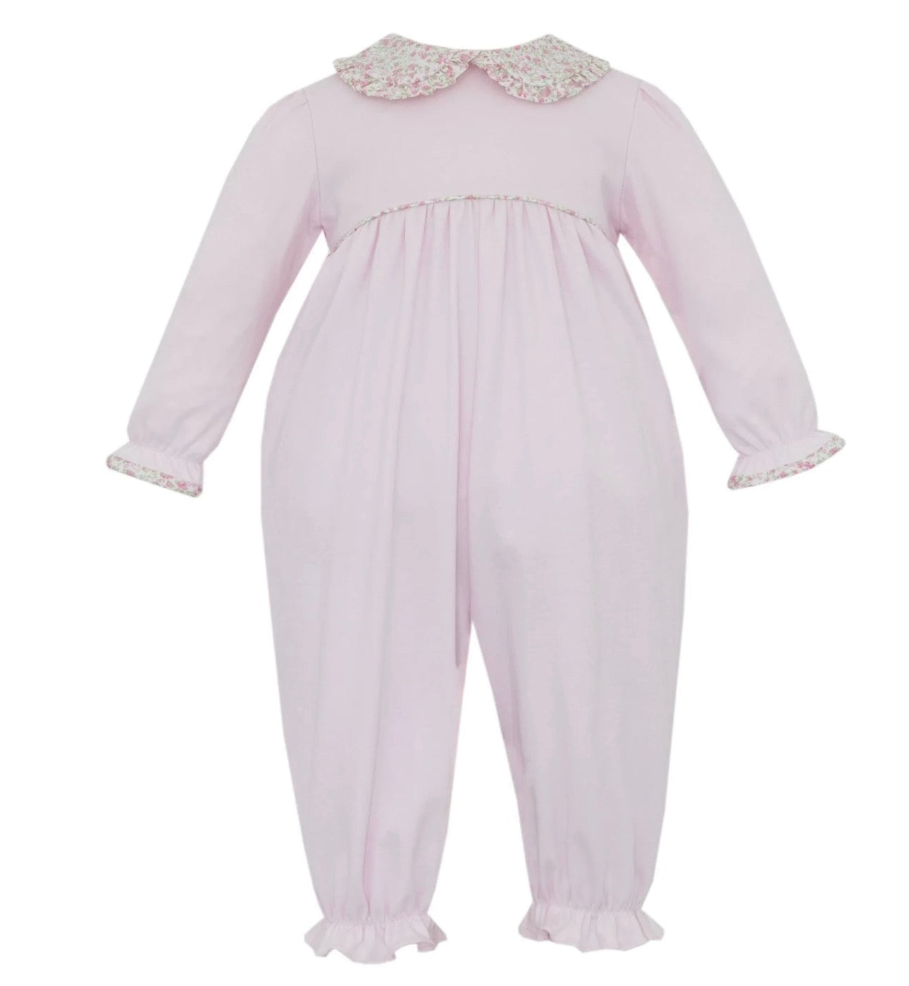 Petit Bebe Pink Romper with floral details