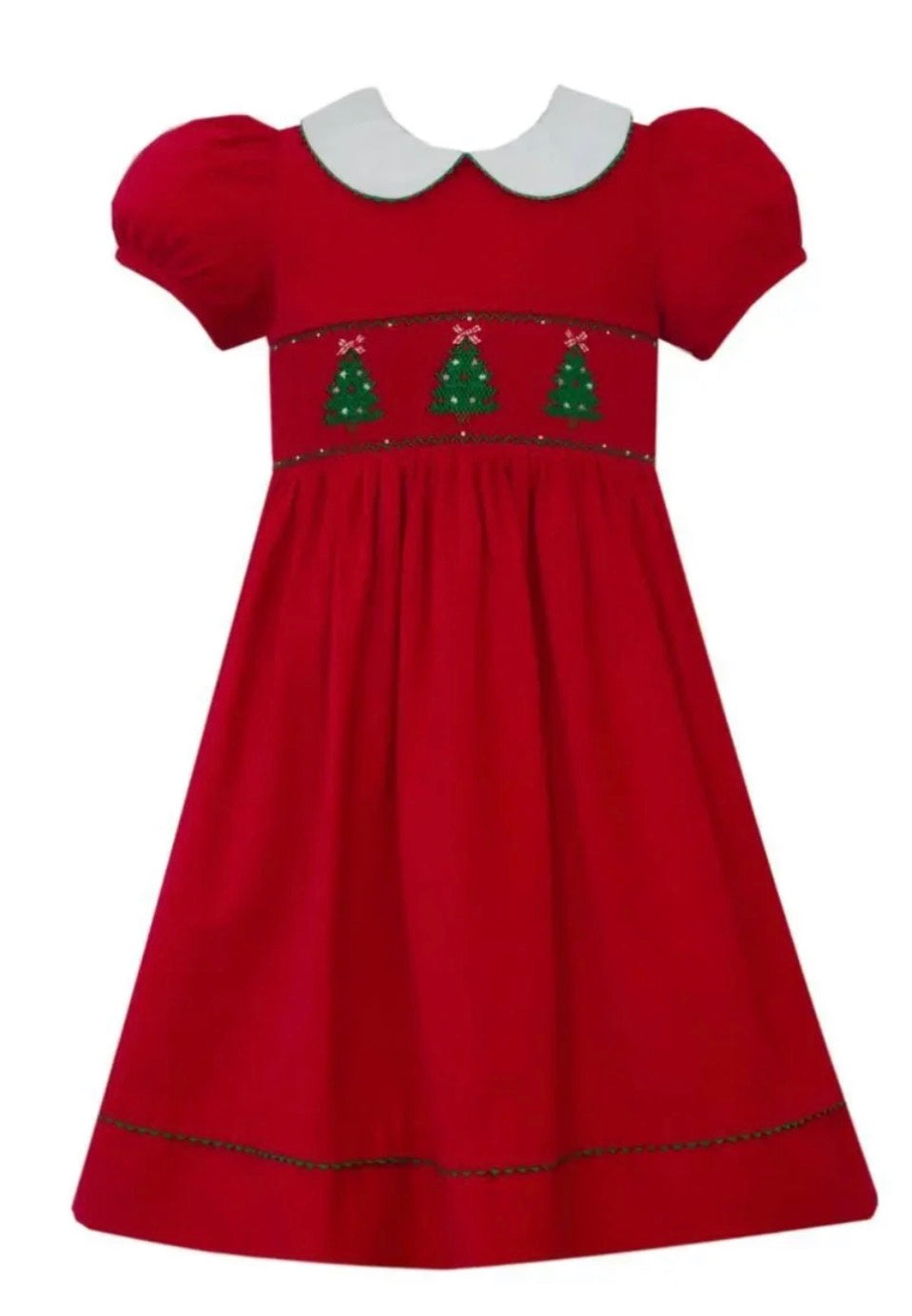 Anavini Christmas Tree Dress with collar