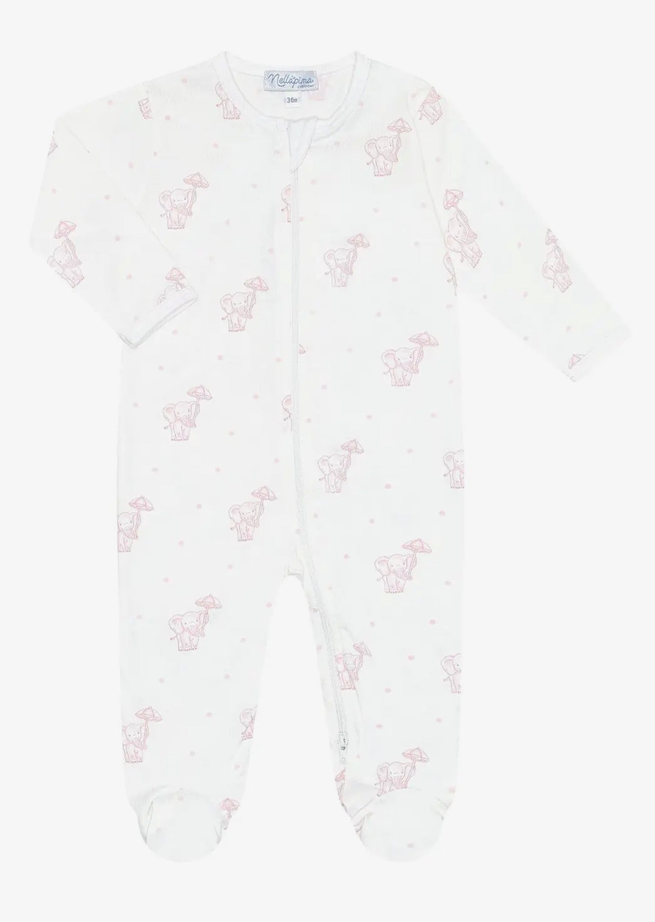 Nella Pima Pink Elephant Footie