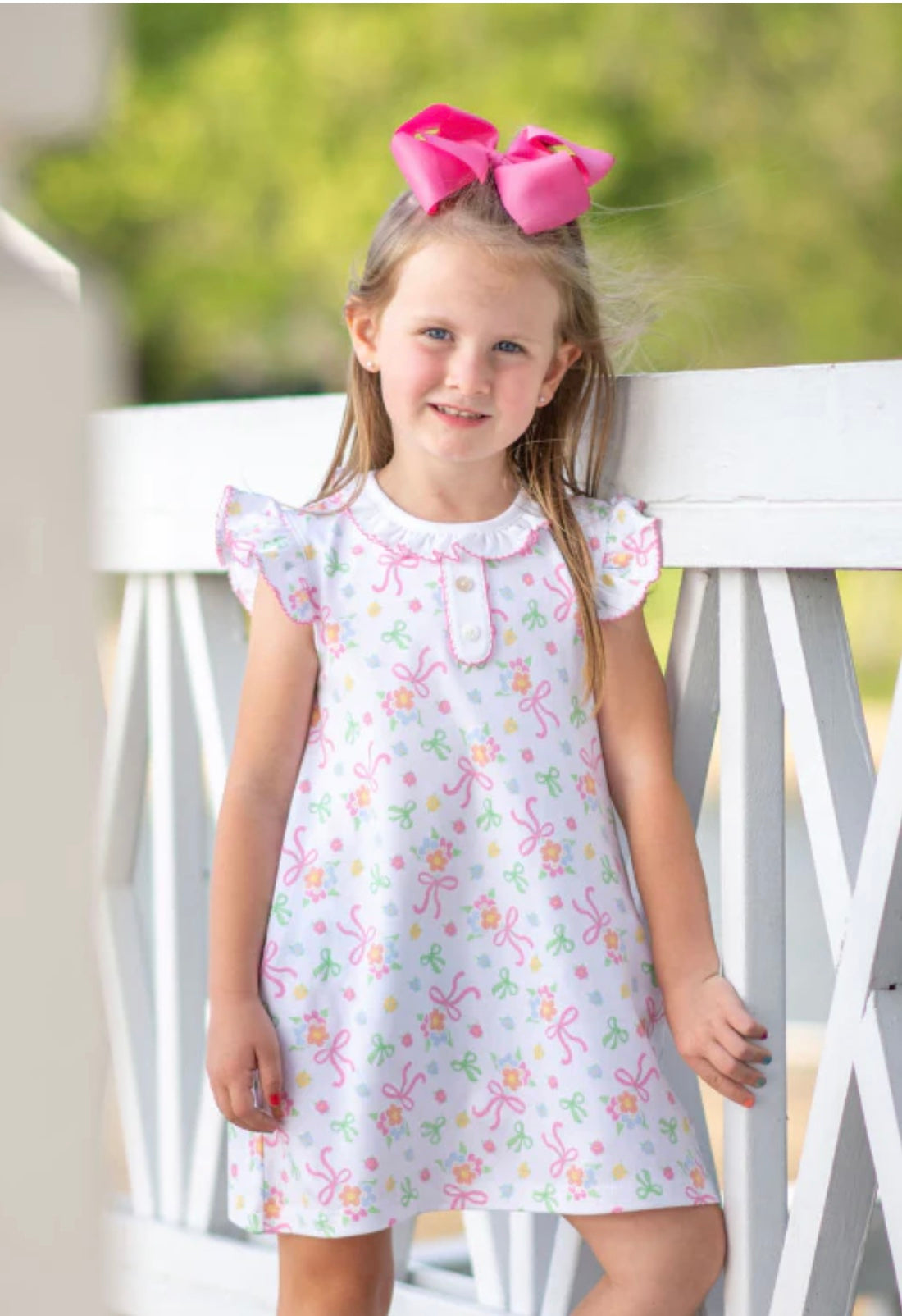 Marco and Lizzy Bows and Flowers Aline Dress