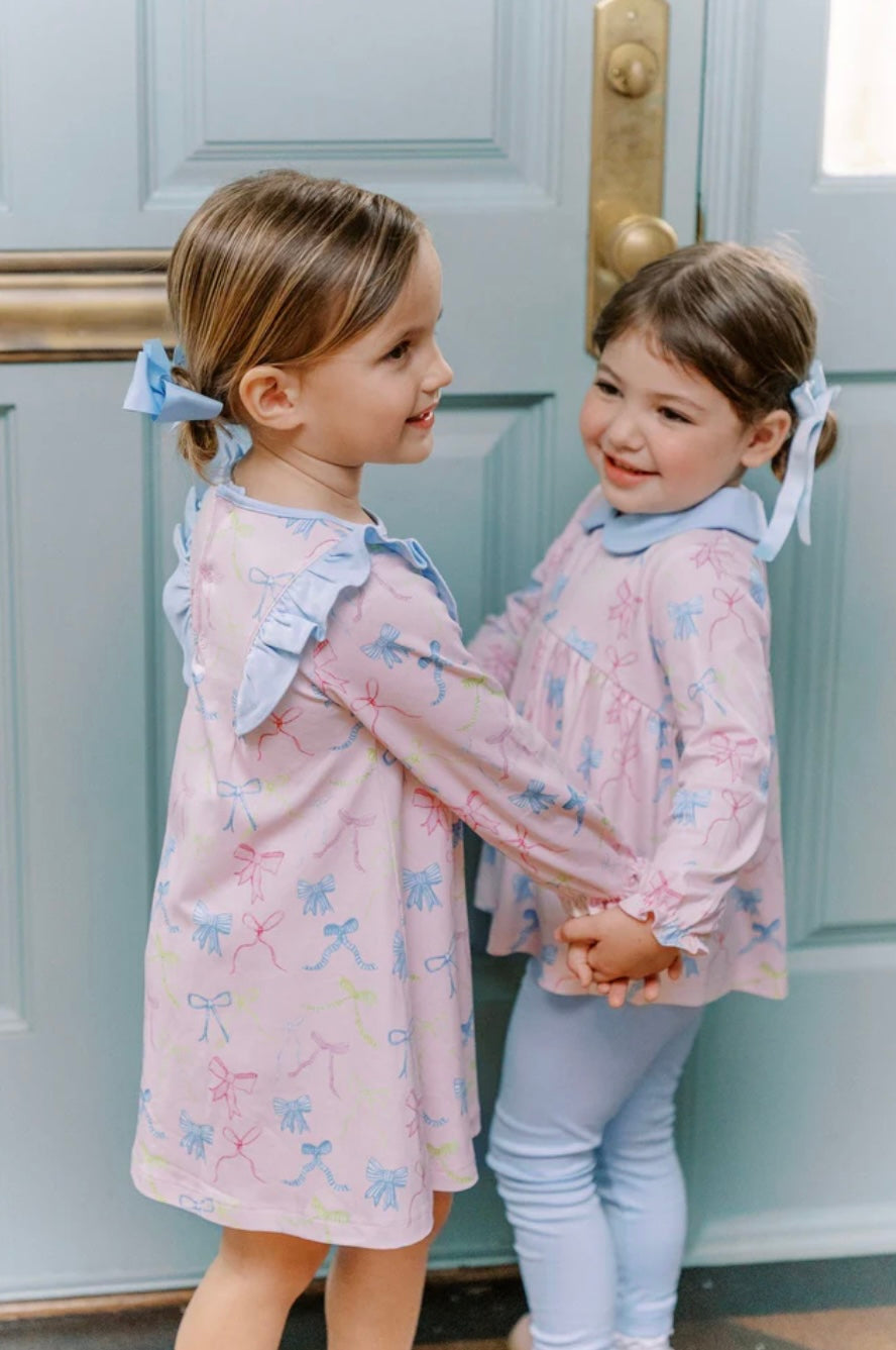 The Proper Peony Ribbon Party Long Sleeve Dress