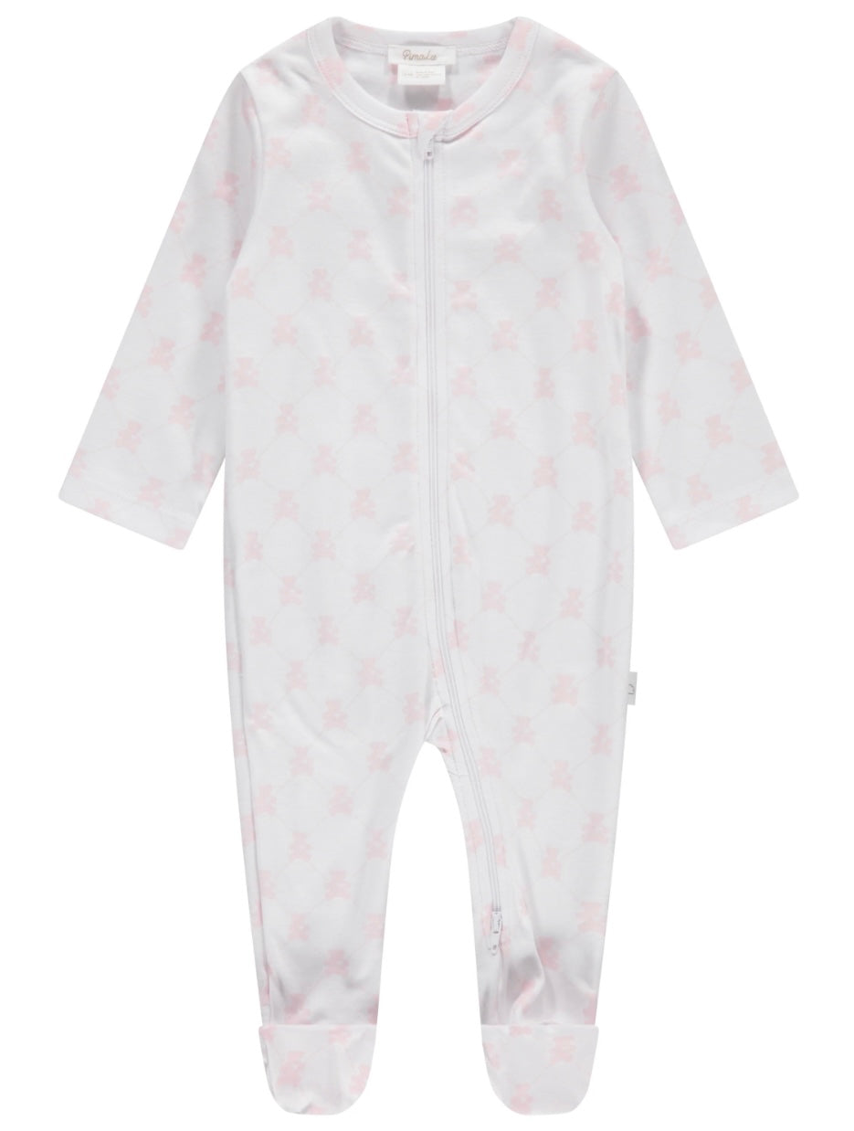 Pimalu Teddy Bear Footie-Pink