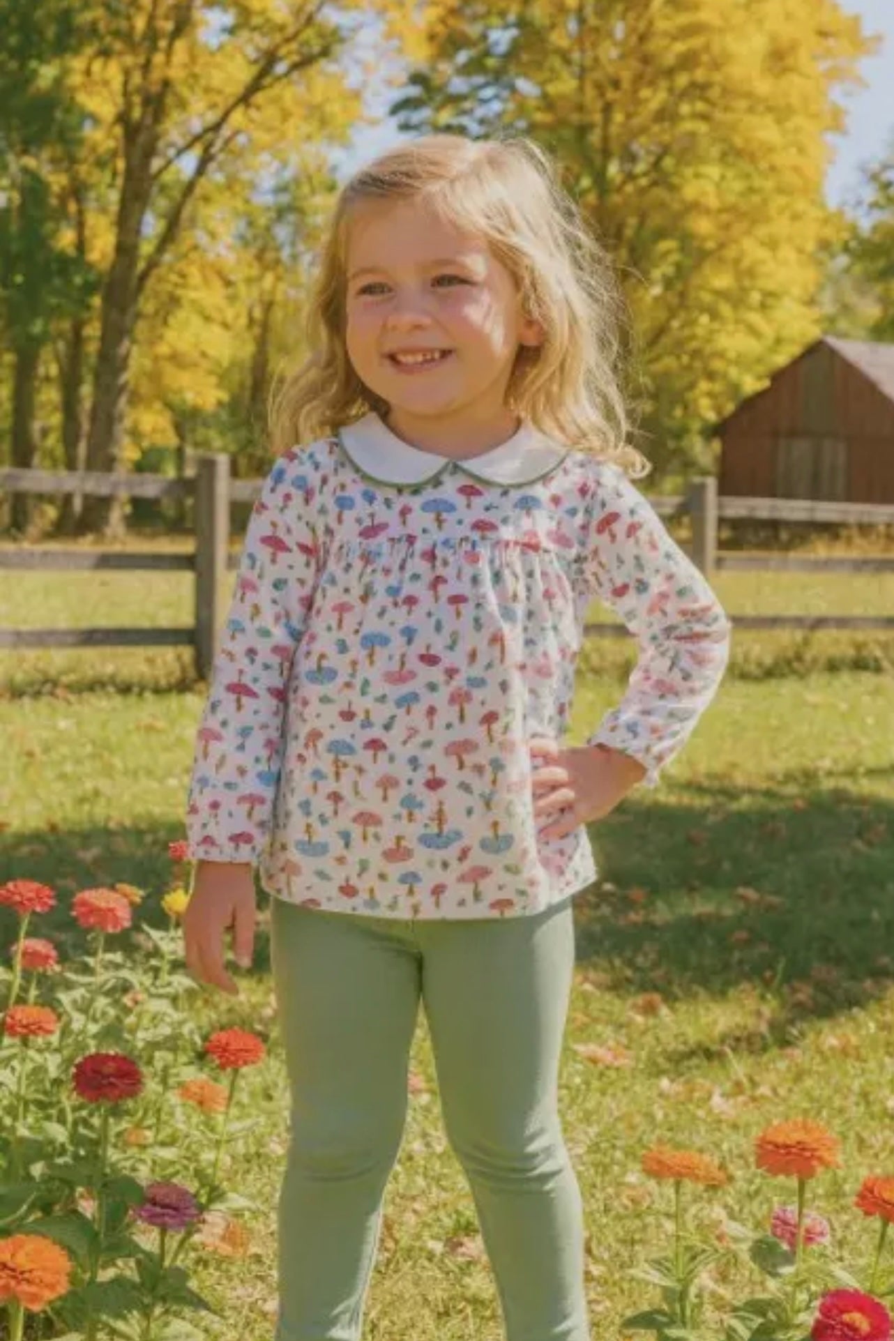 Marco and Lizzy Fall Mushrooms Legging Set