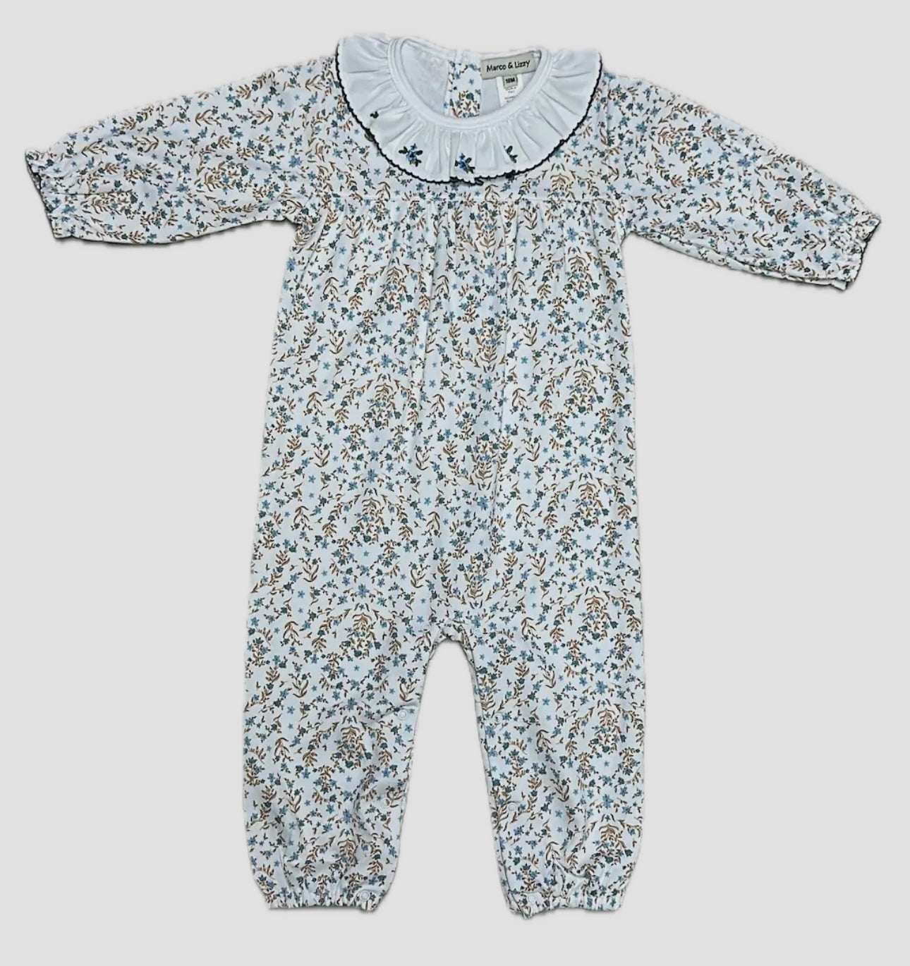 Marco and Lizzy Ariana Blue Floral Romper