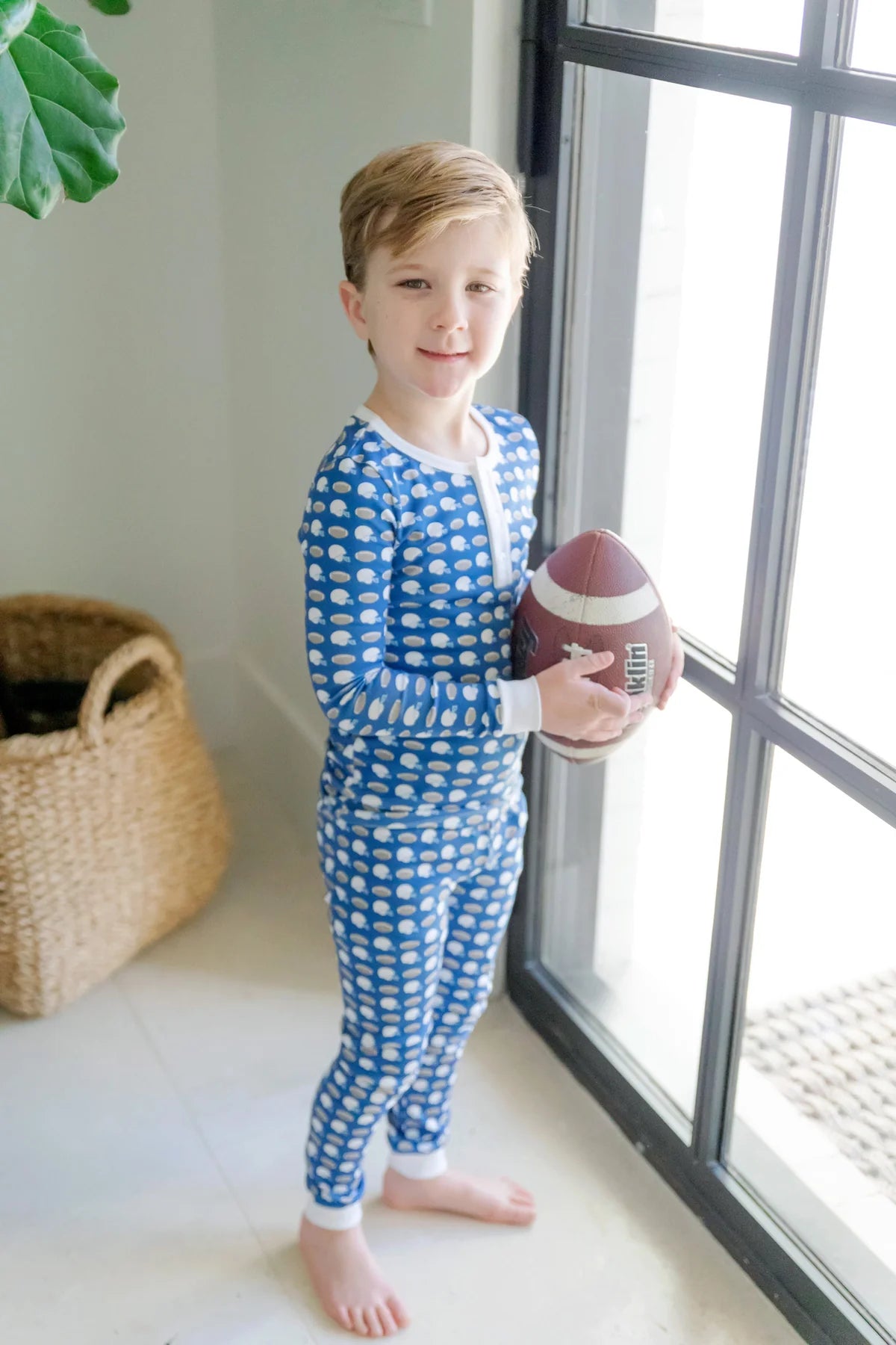 Lila and Hayes Jack Pajama Set- Firstdown Football