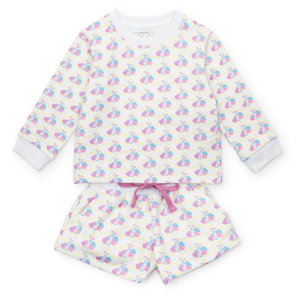 Lila and Hayes Stella Girl's Sweatshirt Set- Music Superstar