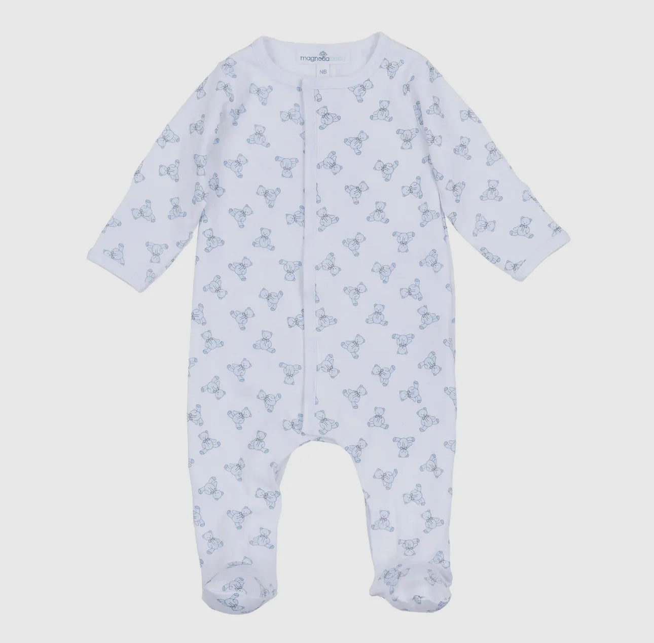 Magnolia Baby Baby's Teddy Footie-Blue