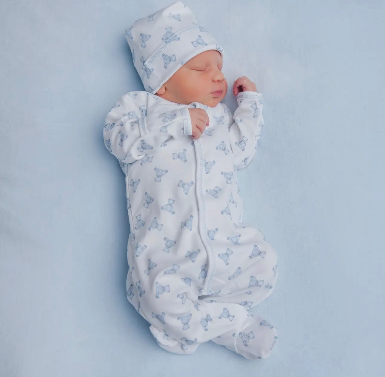 Magnolia Baby Baby's Teddy Footie-Blue
