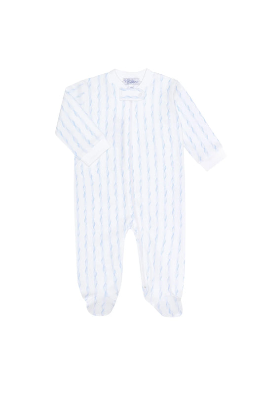 Nella Pima Blue Twirls Footie