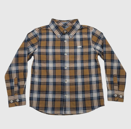 Saltwater Boys Folly Island Flannel Shirt-Camel