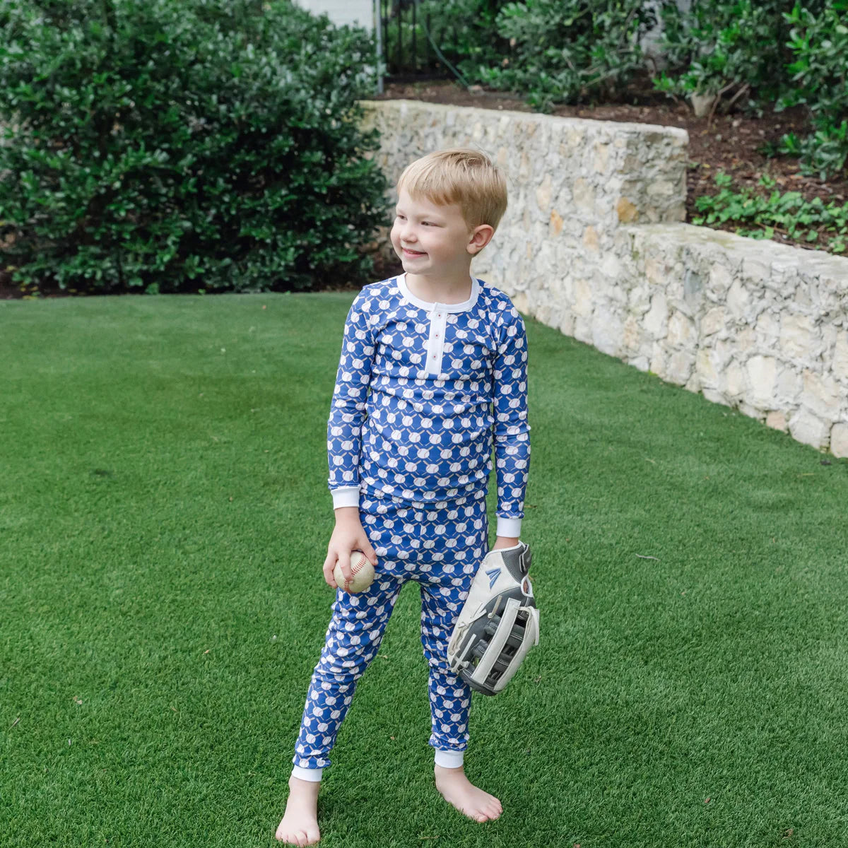 Lila and Hayes Jack Pajama Set- Baseball