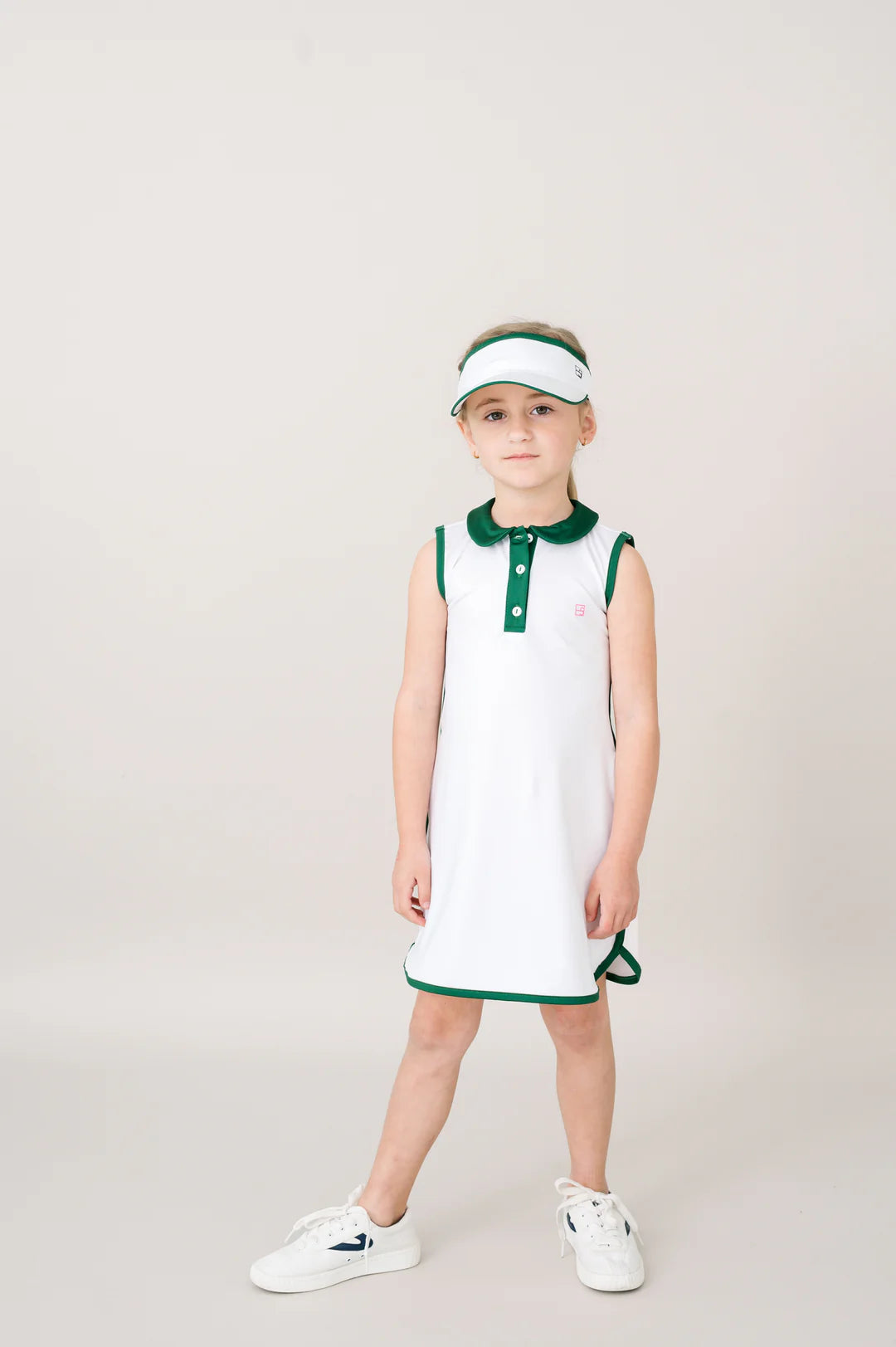 SET Presley Dress- Pure Coconut/Augusta Green