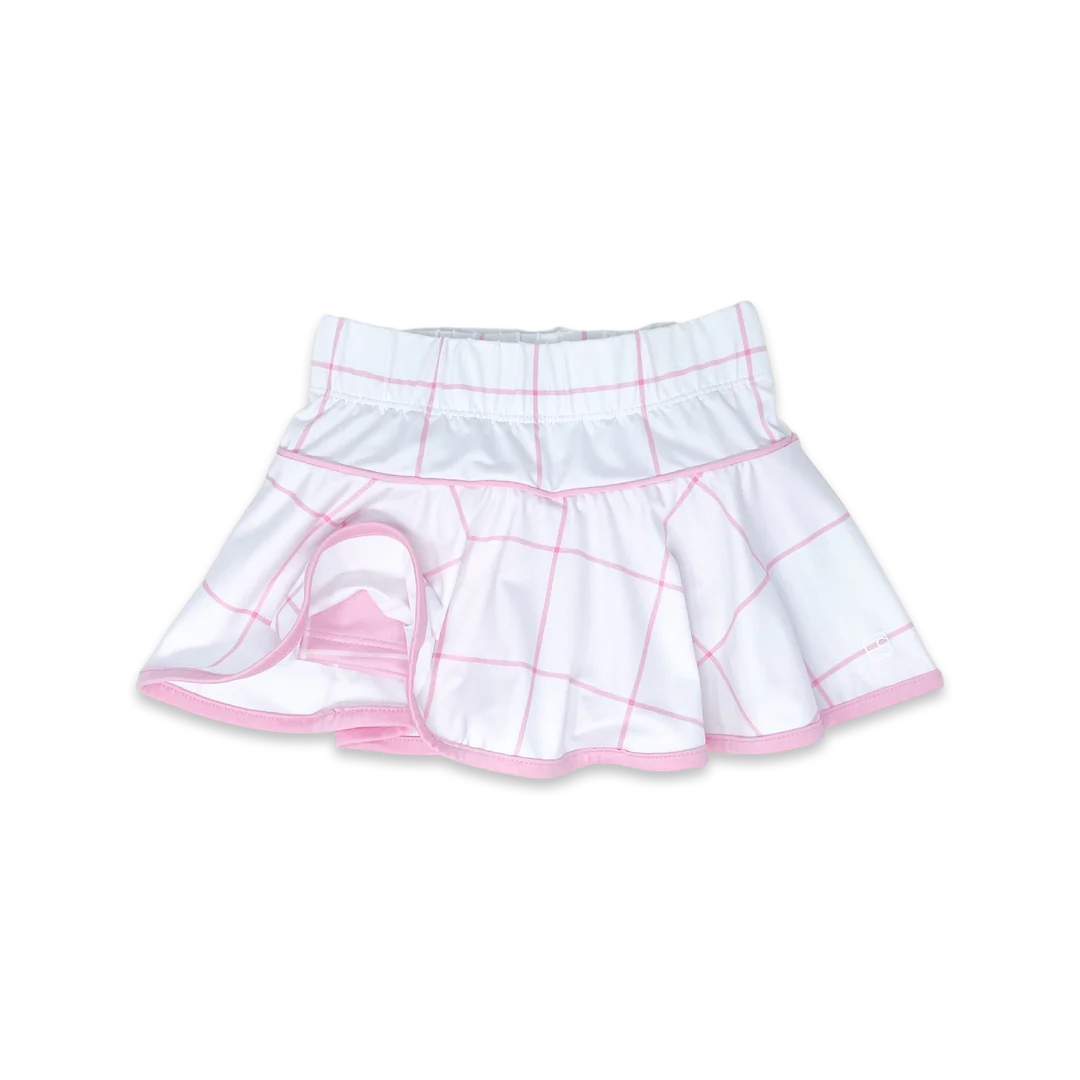 SET Quinn Skort- Pink Windowpane