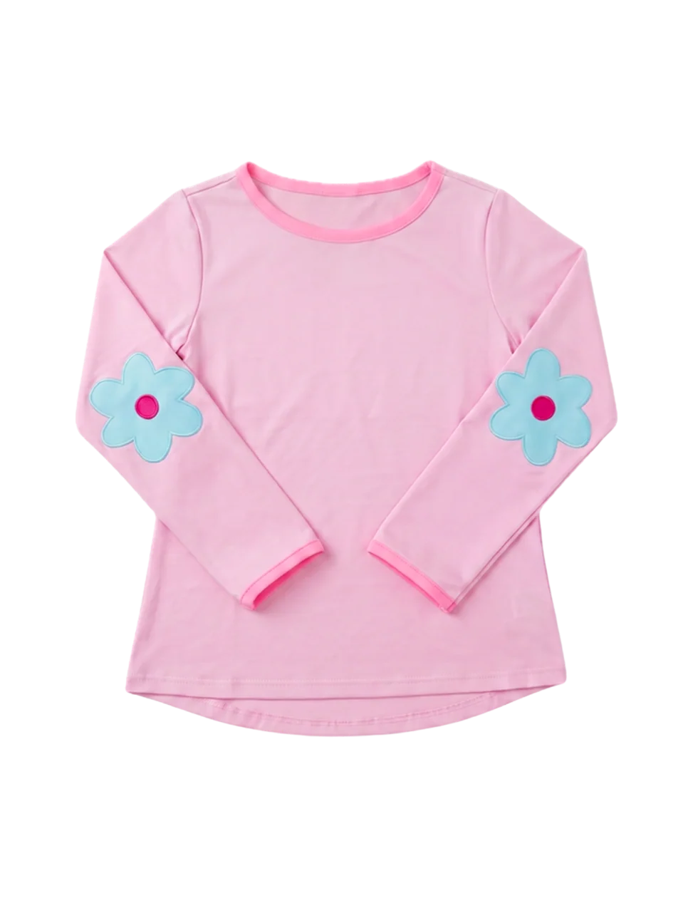 SET Kylie Long Sleeve Tee-Cotton Candy Pink w/ flower patch