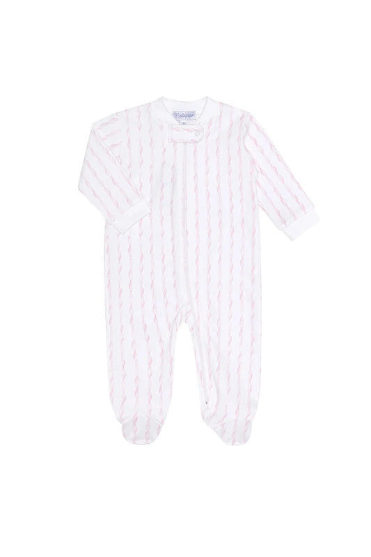 Nella Pima Pink Twirls Footie