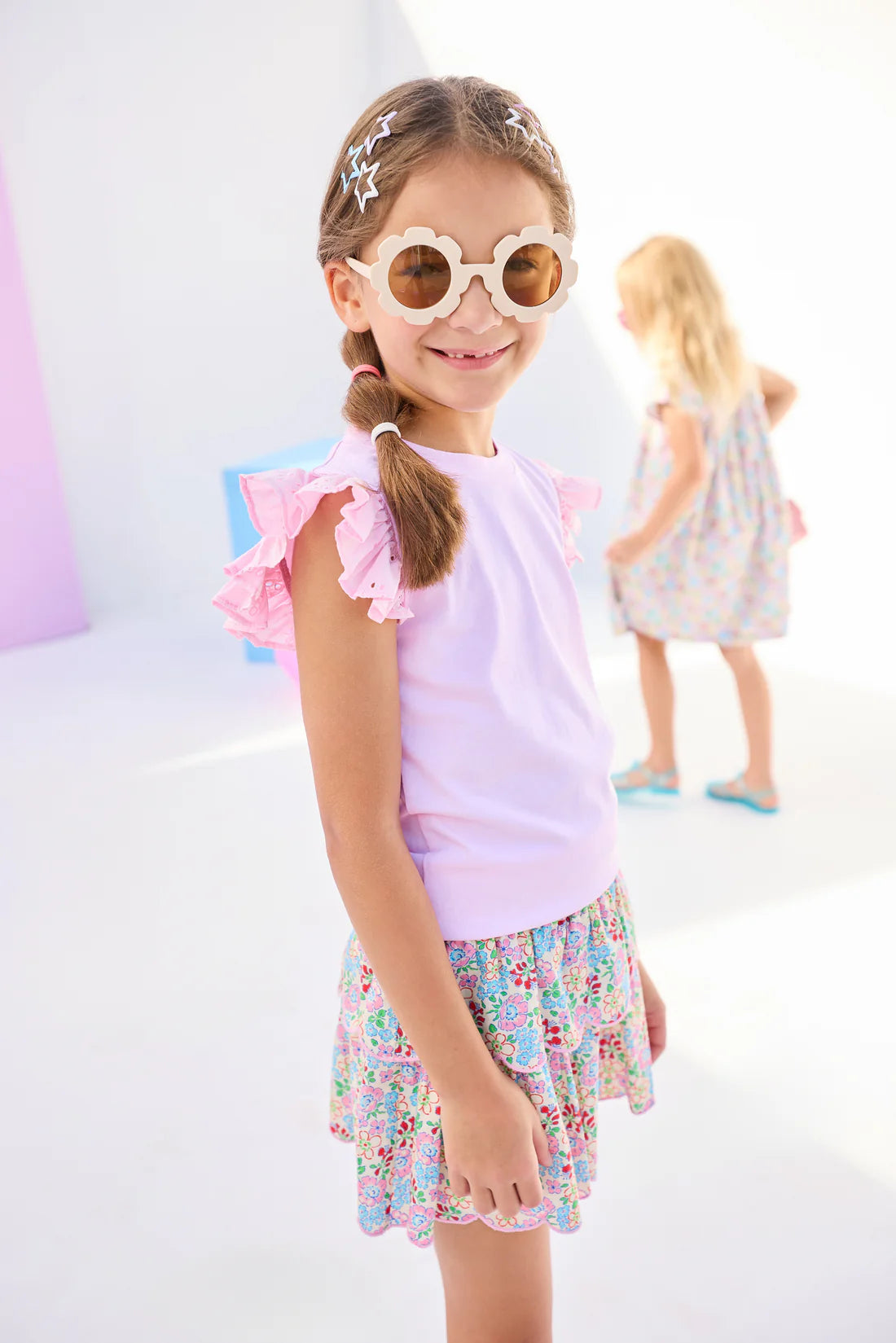 BISBY Eyelet Tank- Pink
