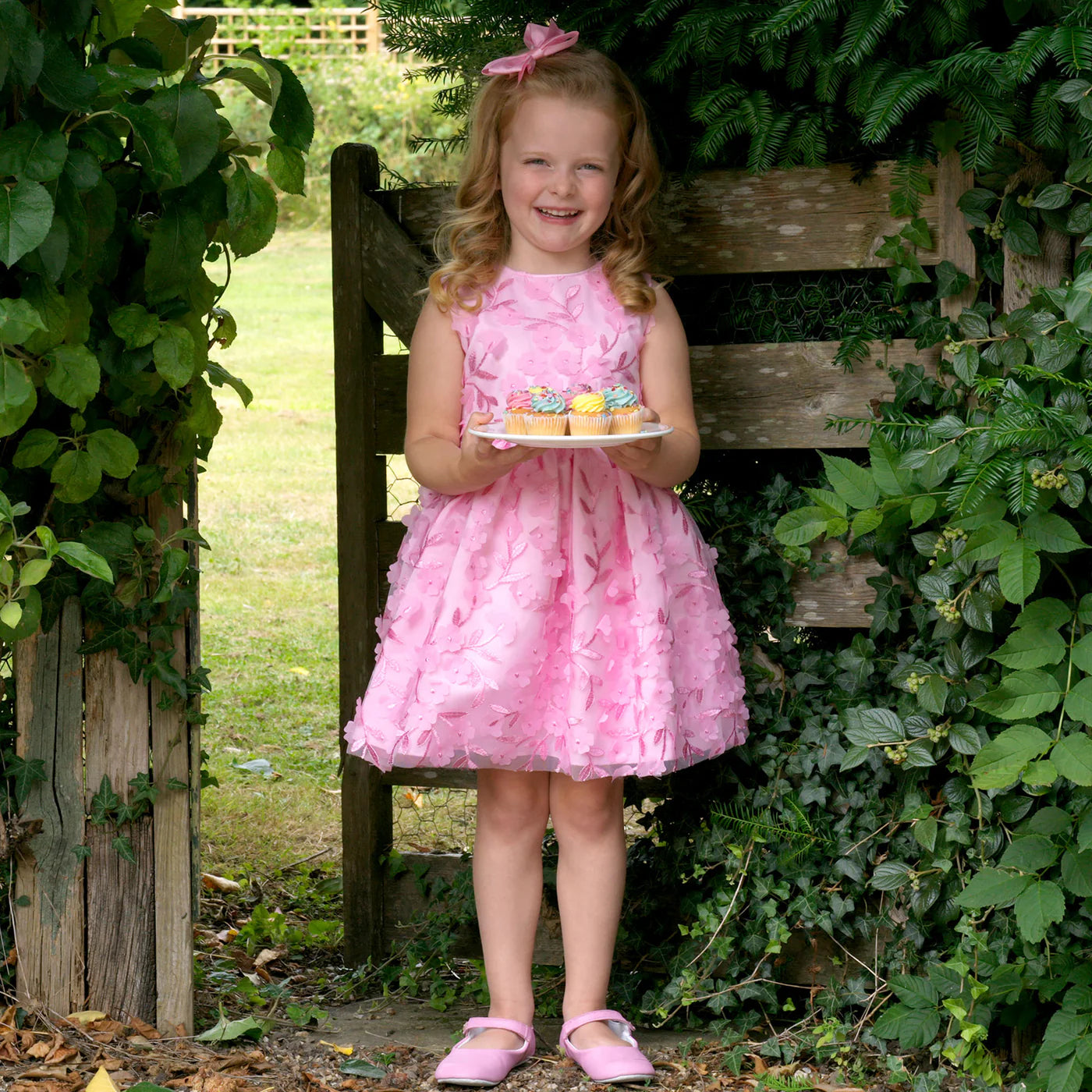 Rachel Riley Flutter Rose Party Dress