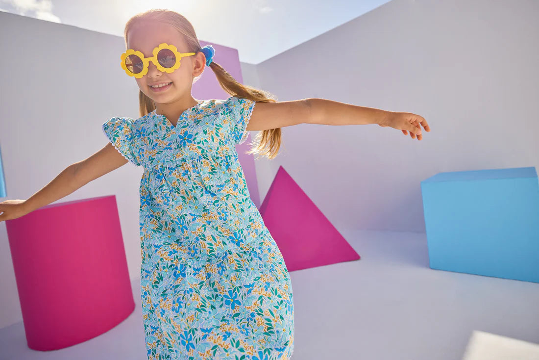 BISBY Positano Dress- Frangipani Blue
