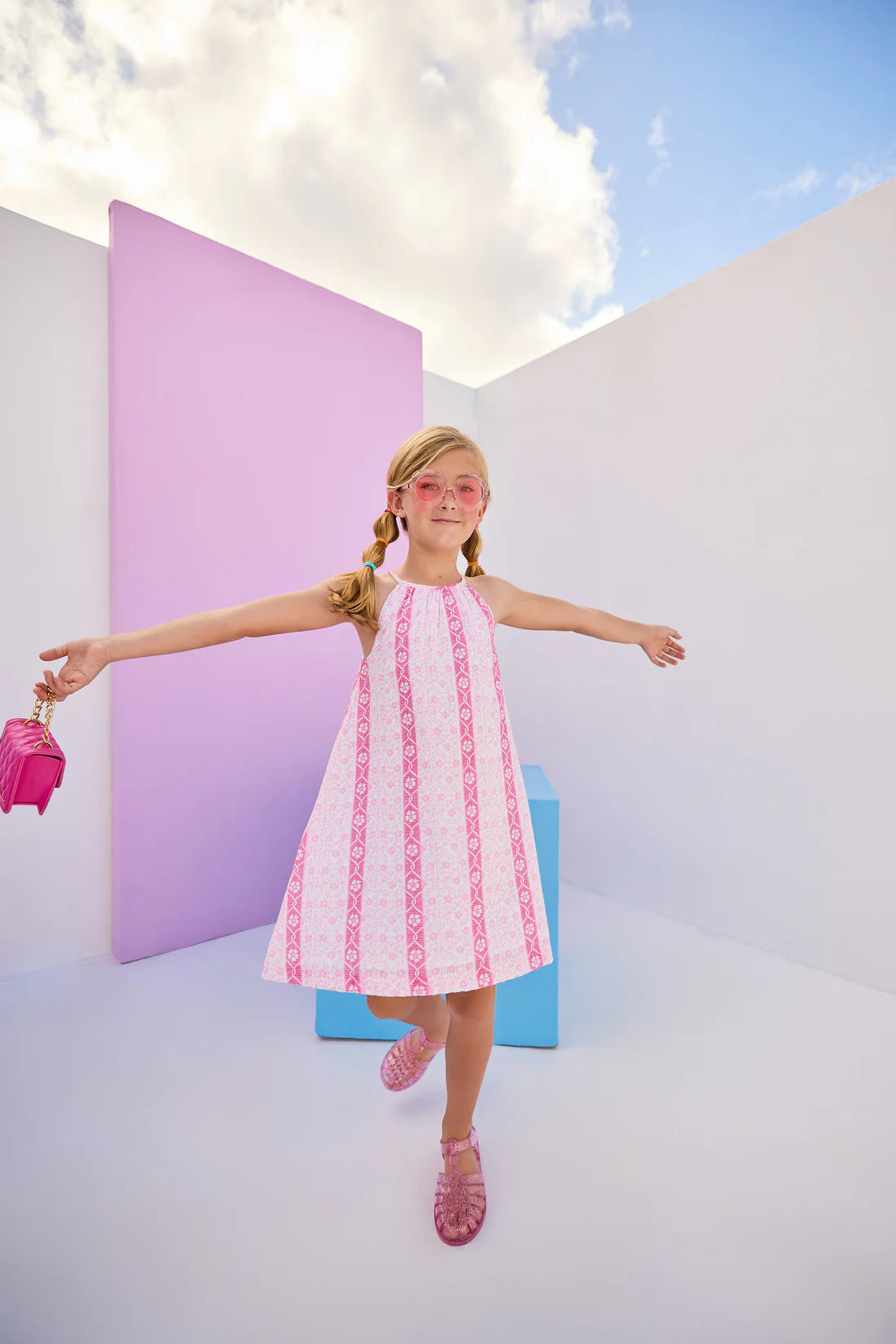 BISBY Halter Swing Dress- Valencia Vines