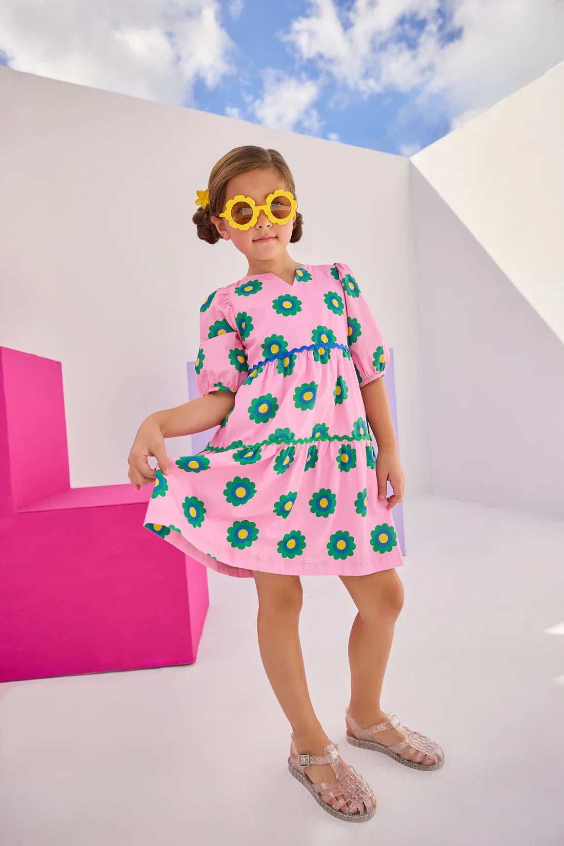BISBY Madaket Dress- Poppy Floral Pink