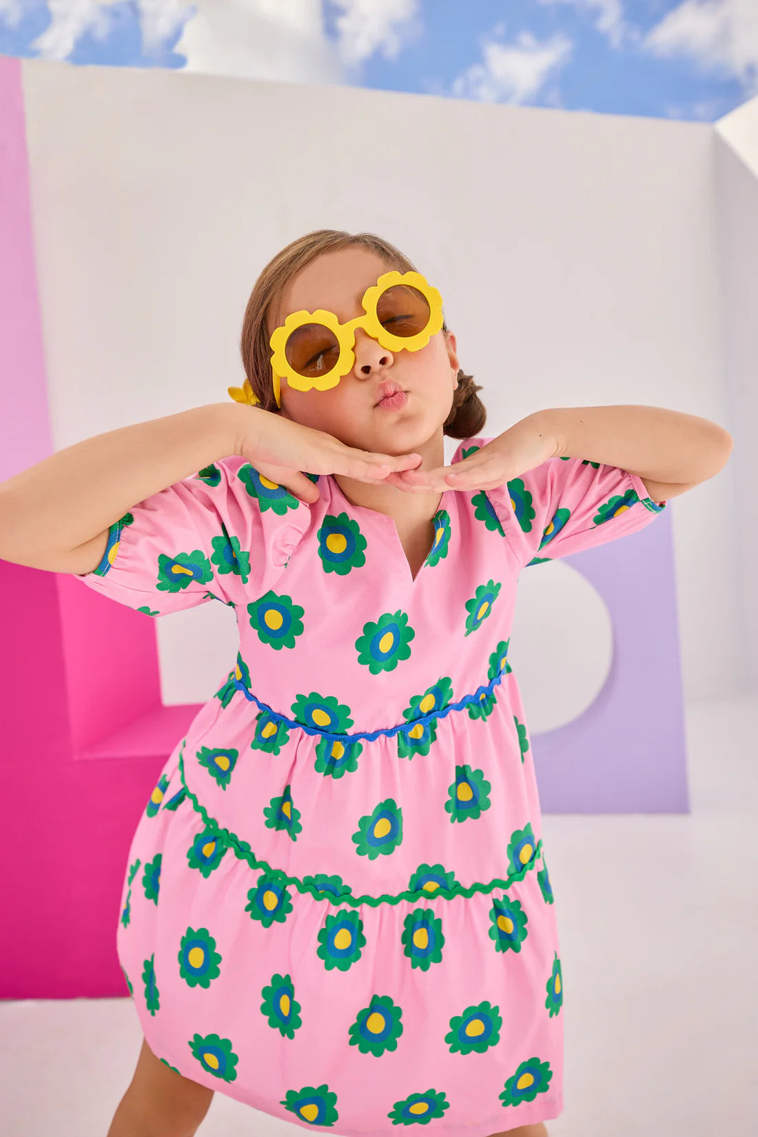 BISBY Madaket Dress- Poppy Floral Pink