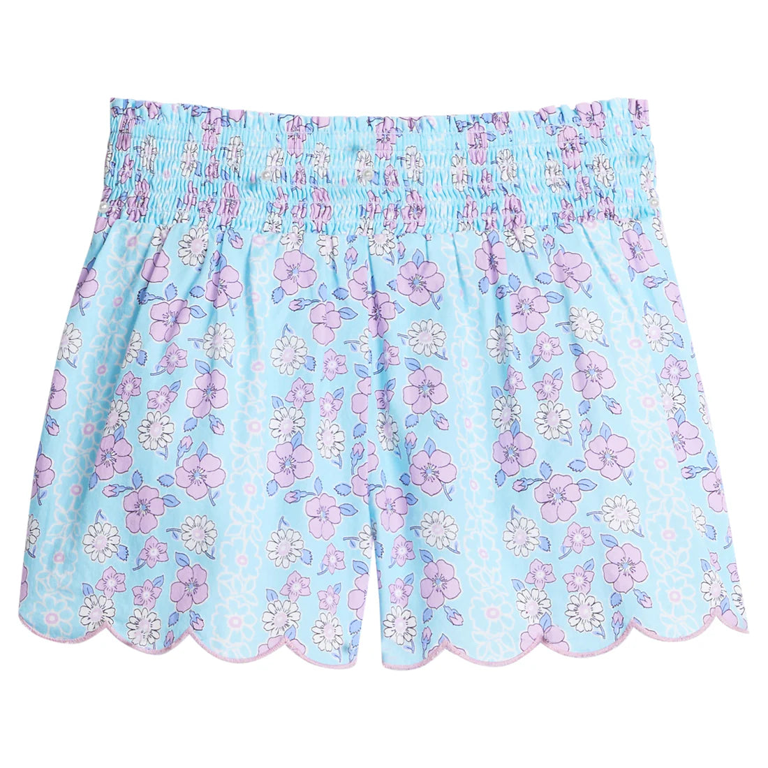 BISBY Shirred Scallop Shorts