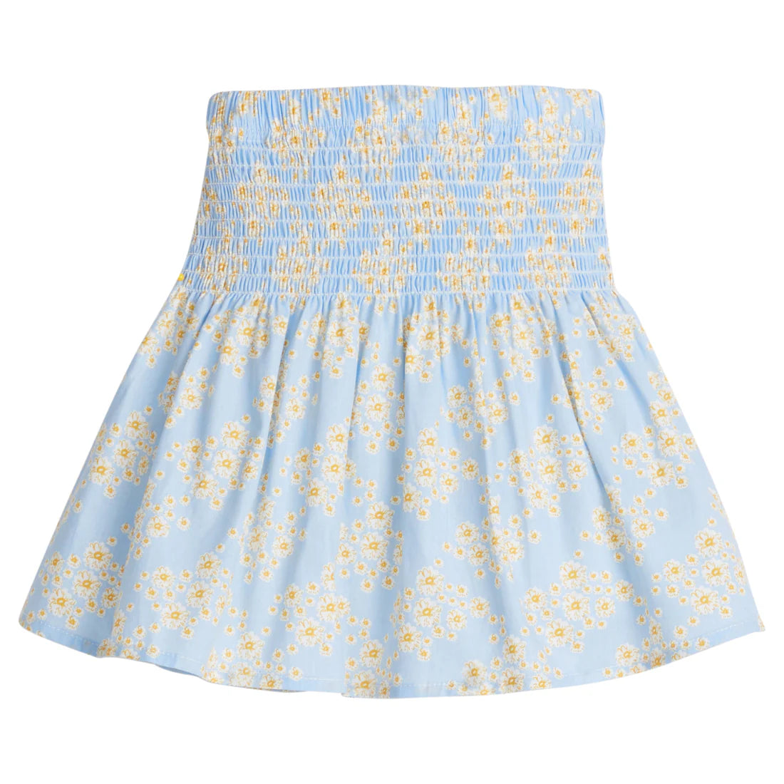 BISBY Shirred Circle Skirt- Blue Ditsy Floral