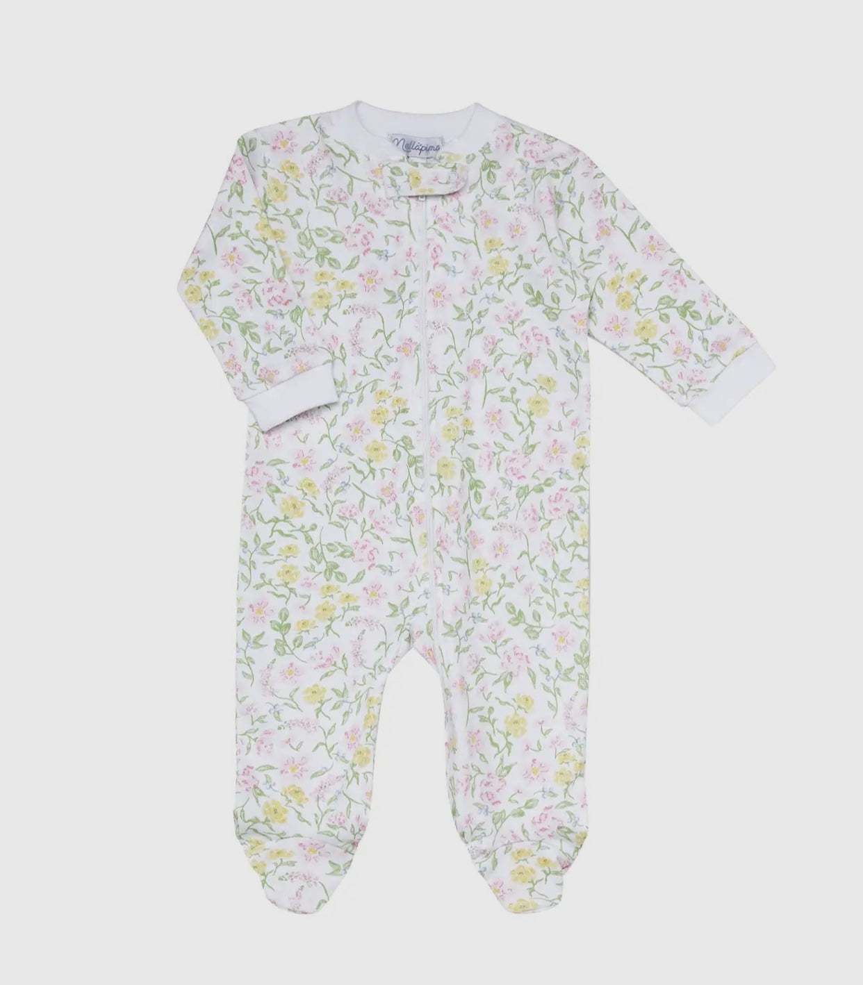 Nella Pima Wildflower Print Footie
