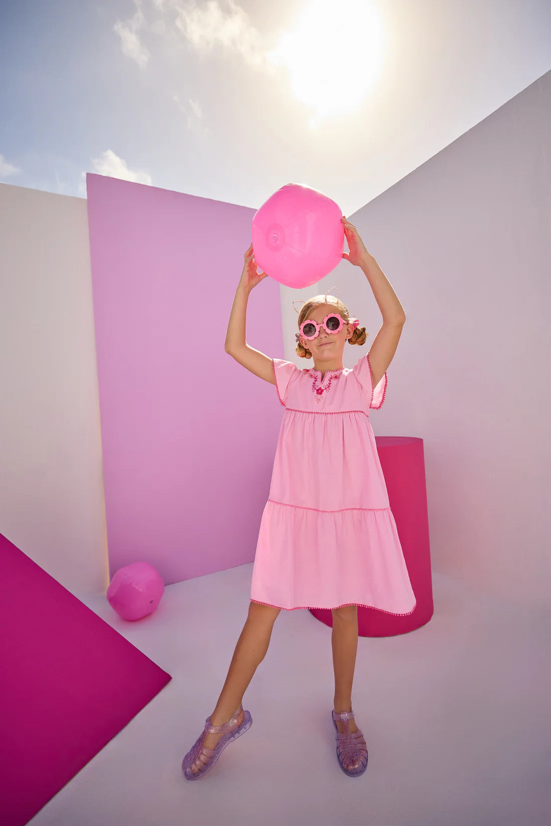 BISBY Positano Dress- Pink