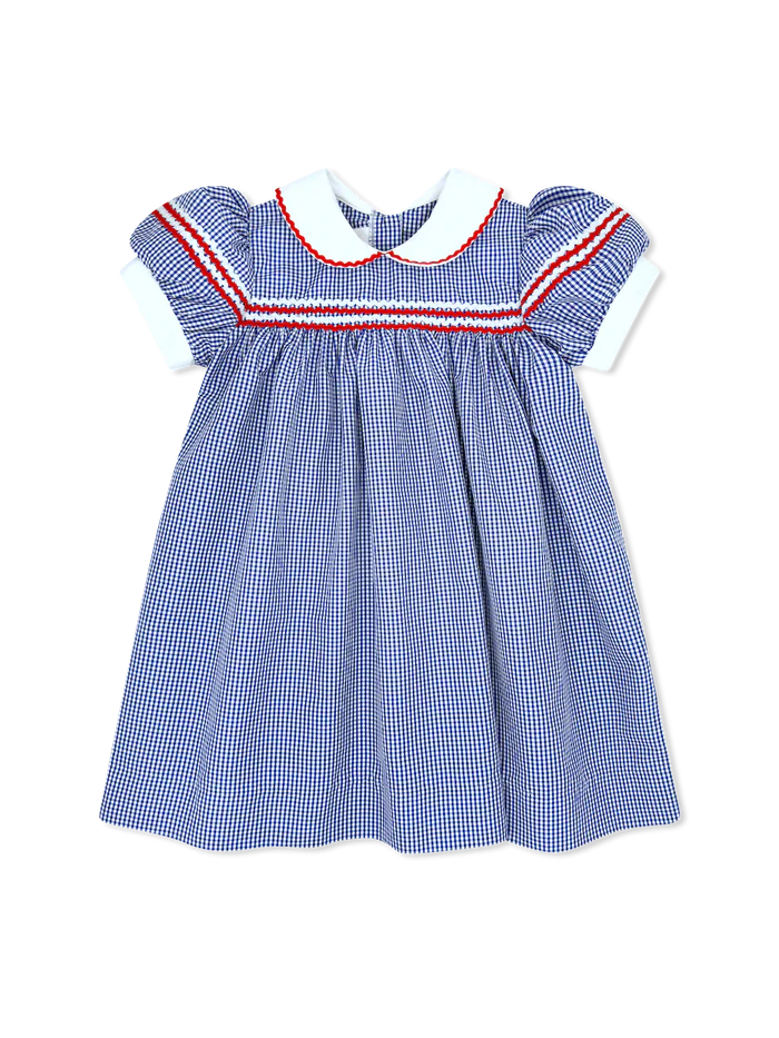 Lullaby Set Kendall Dress- Riley Royal Mini gigham