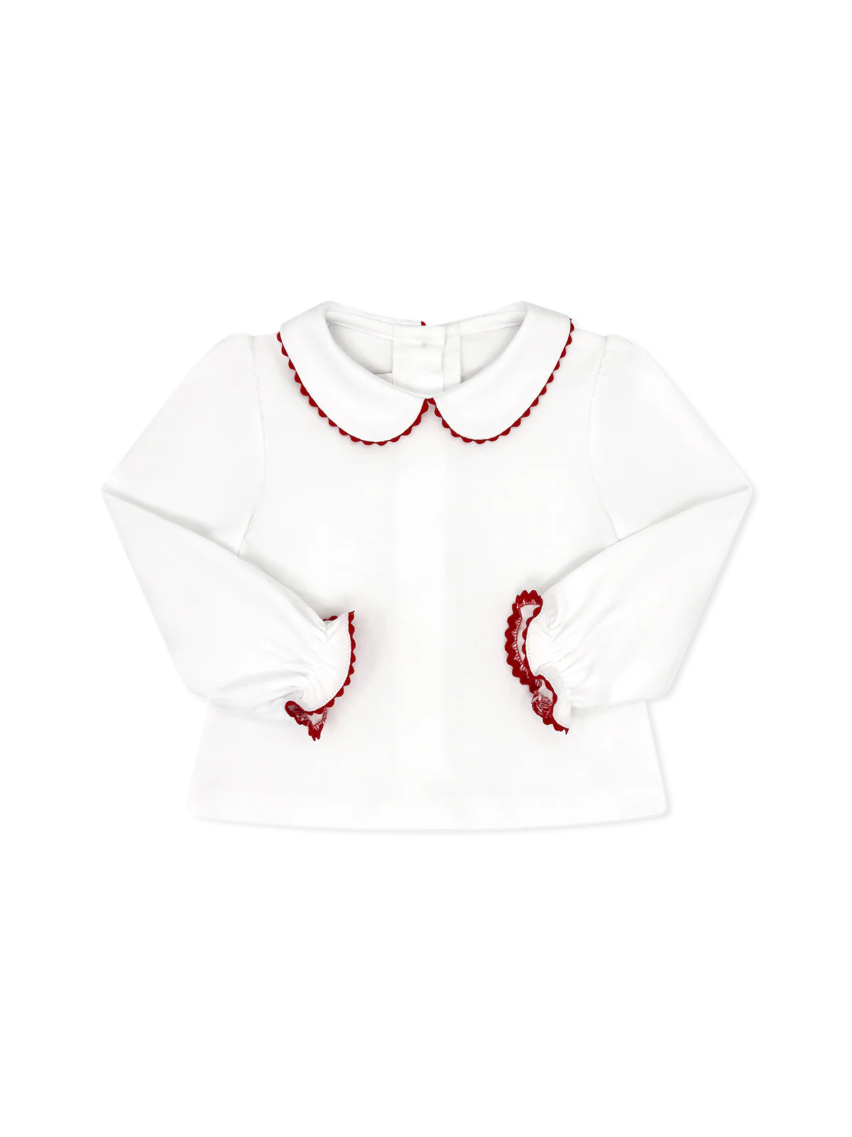 Lullaby Set Better Together Blouse- White with Ramsey Red