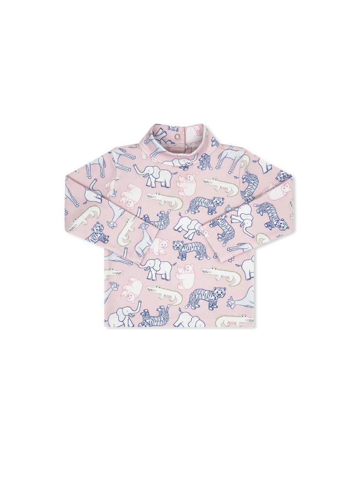 Lullaby Set Tiny Tot Turtleneck- They All Asked for You Pink
