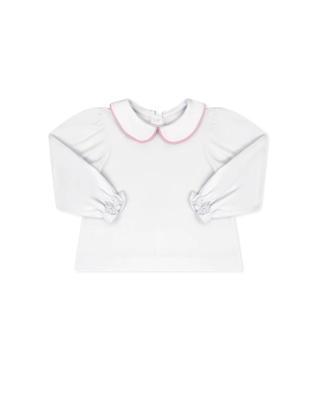 Lullaby Set Better Together Blouse- White with Pink Corduroy