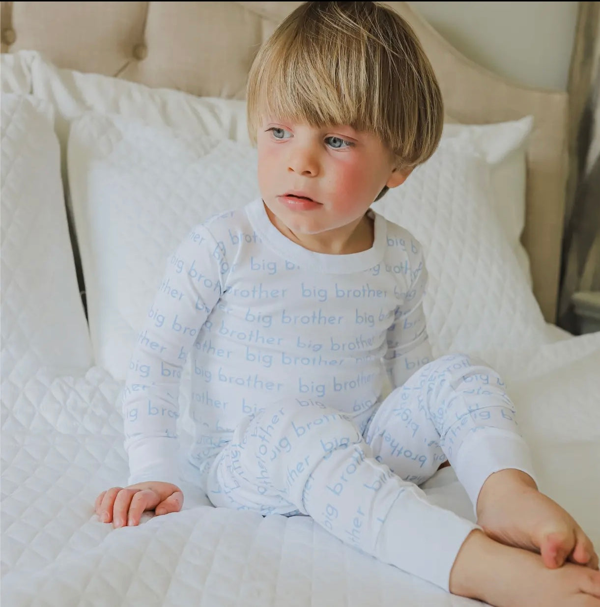 Magnolia Baby Big Brother Long Pajamas - Blue