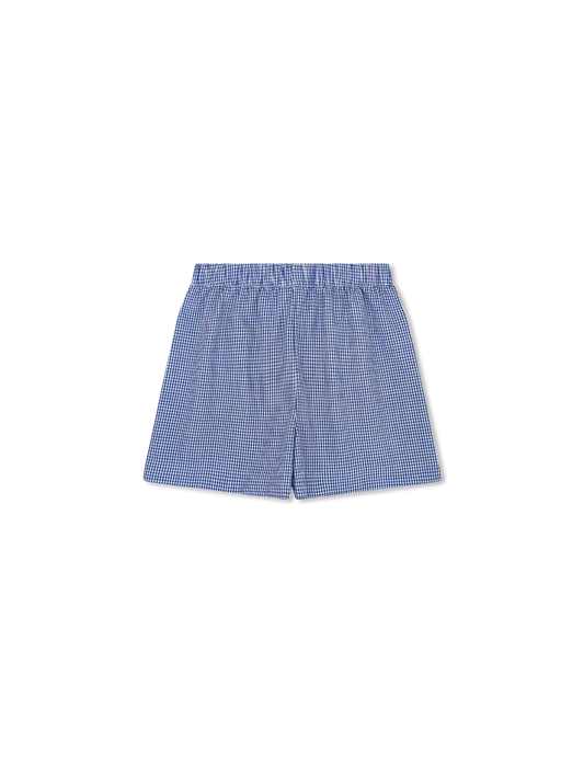 Lullaby Set Stewart short- River Royal Mini Gingham