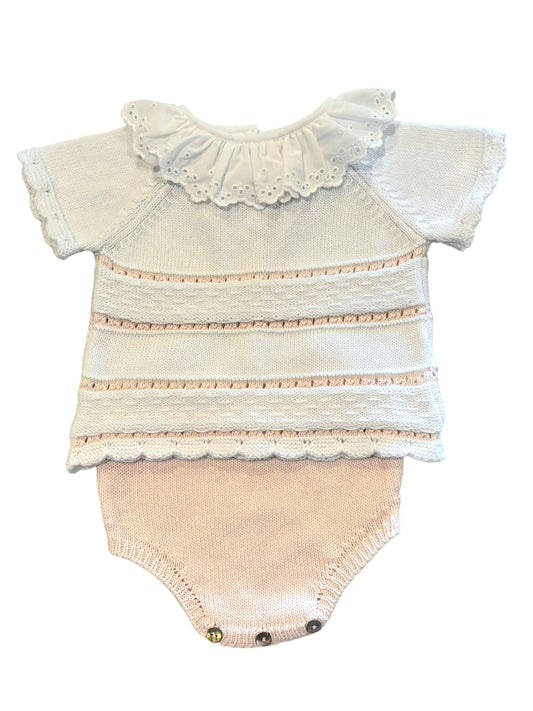 Mi Lucero Diaper Set with Ruffle Collar- Girls