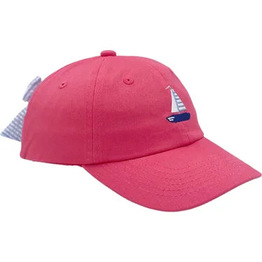 Bits & Bows Sailboat Bow Baseball Hat (Girls)