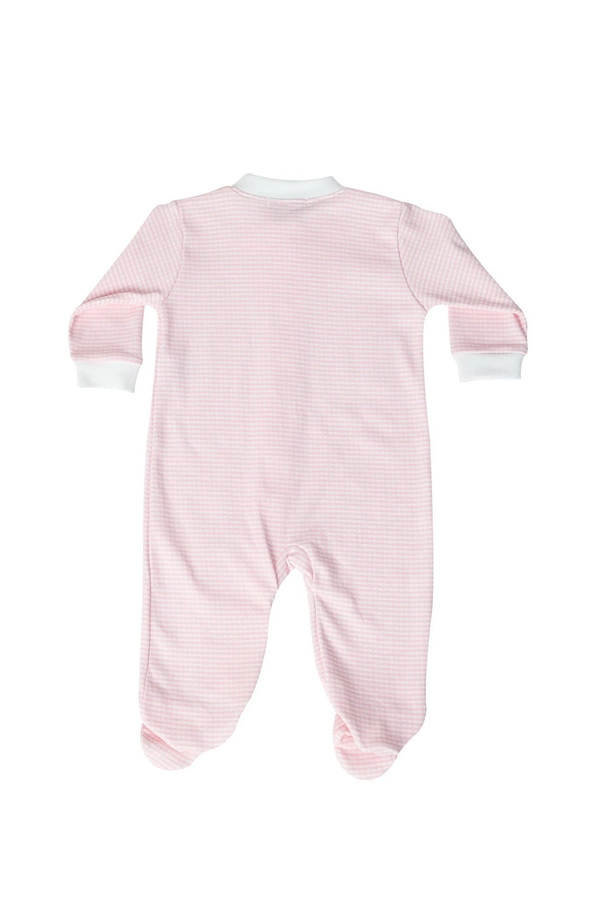 Nella Pima Gingham Footie- Pink