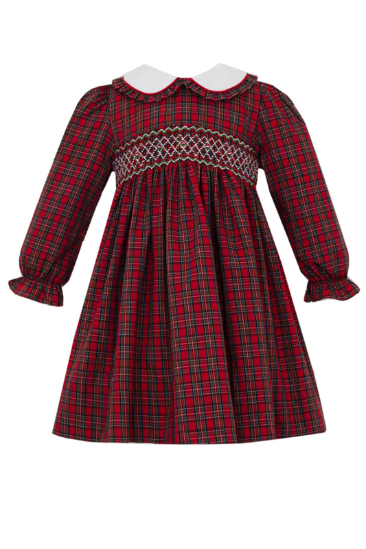 Petit Bebe Tartan Long Sleeve Dress