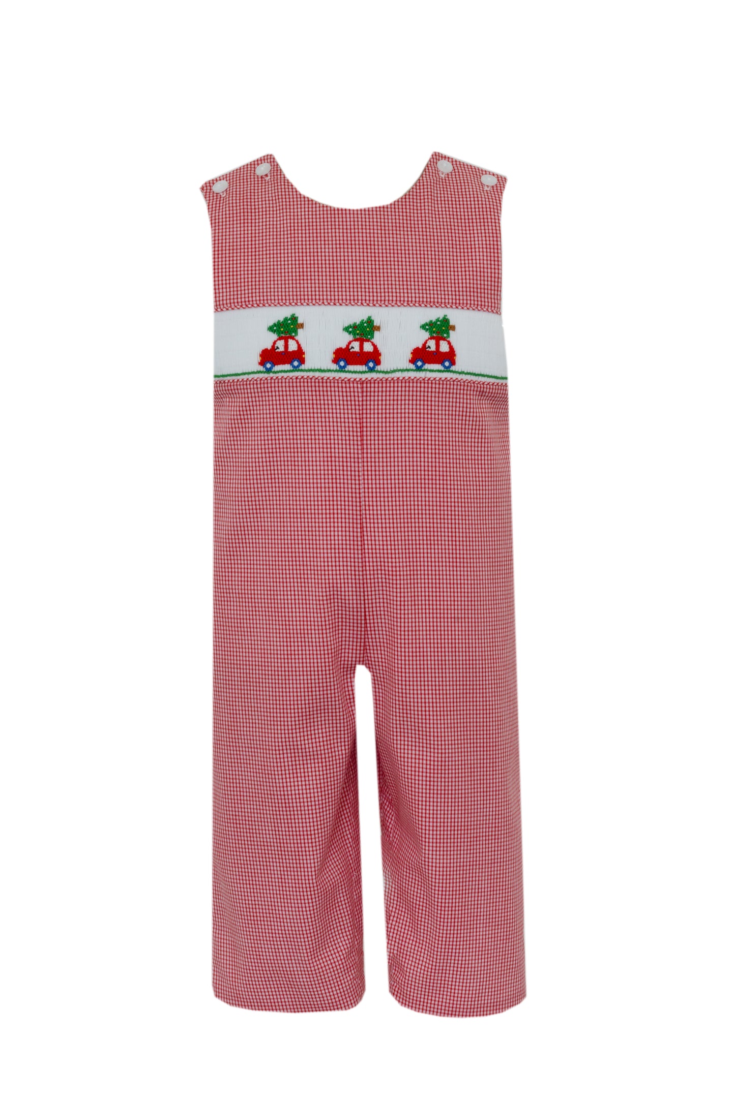 Petit Bebe Christmas Car Smocked Longall