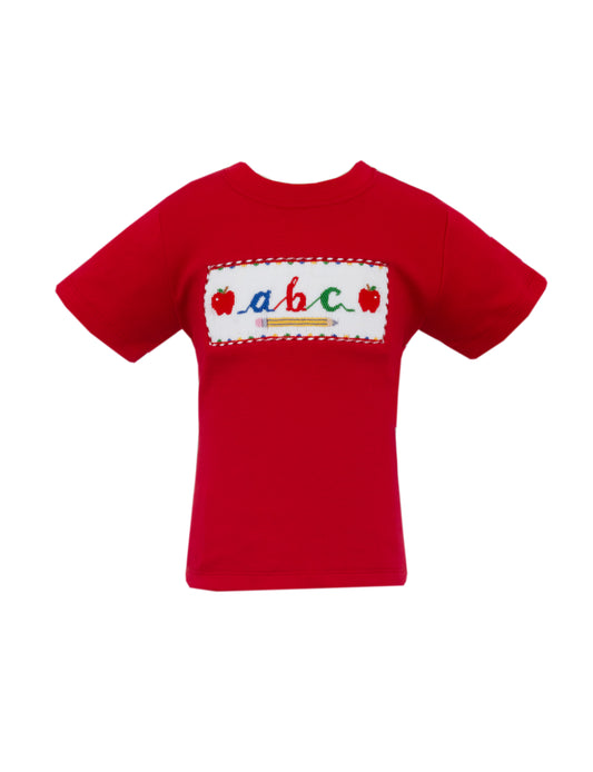 Anavini ABC Red Smocked Tee