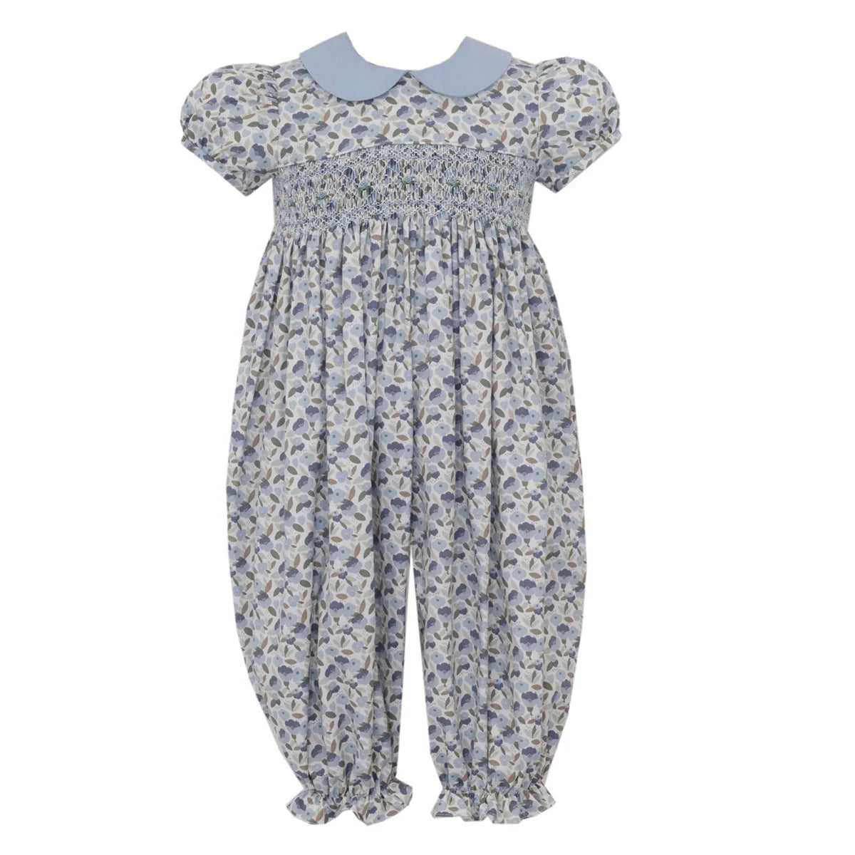 Anavini Adrienne French Blue Floral Romper