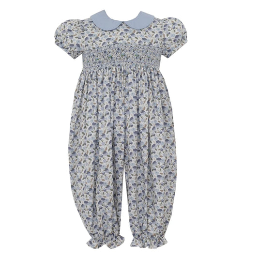 Anavini Adrienne French Blue Floral Romper