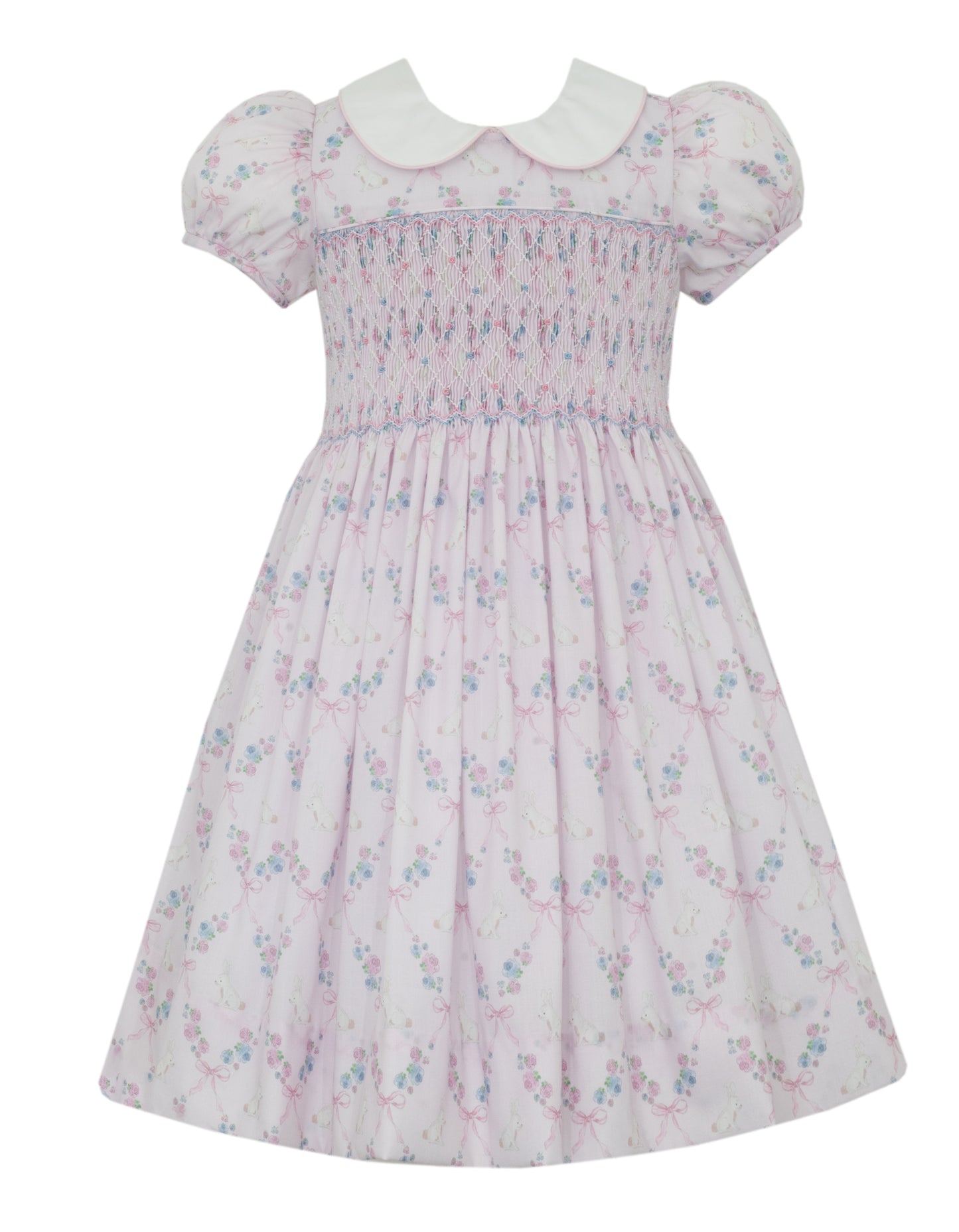 Anavini Beatrice Pink Bunny Print Dress